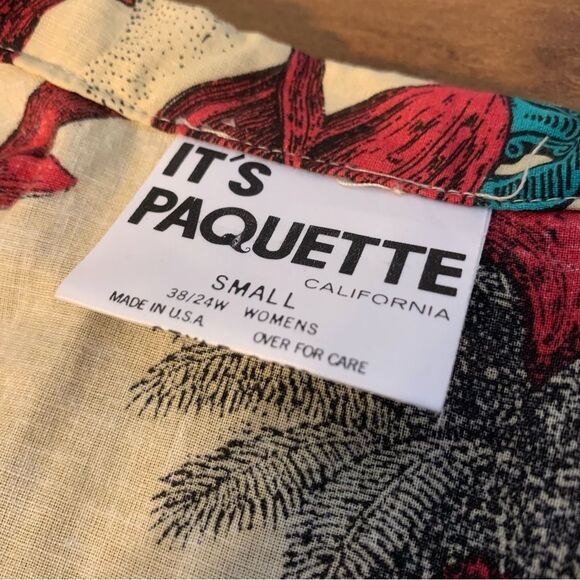 Vintage 80’s Art to Wear Novelty Print Button Front Top Size 24W Plus Size - Picture 10 of 11